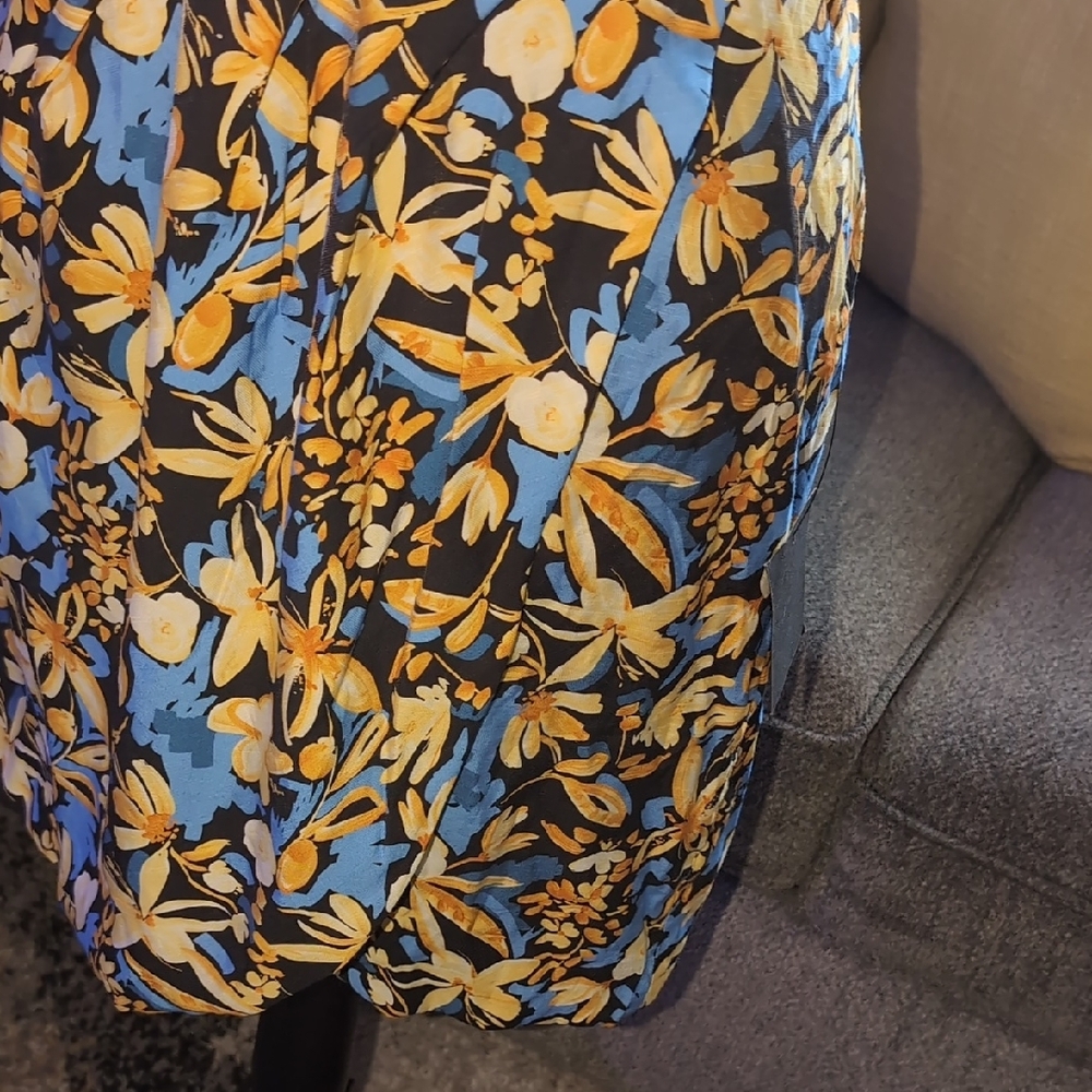 Lulu's Halter Floral Dress - Blue and Black - Picture 10 of 10